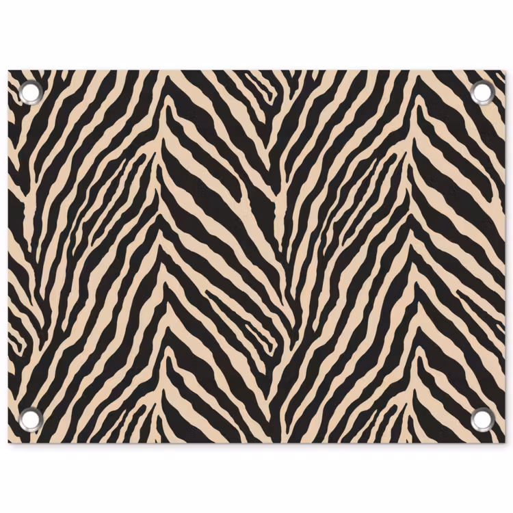 Zebra - Klassiek - Zwart tuinposter los doek klein 239 -3d