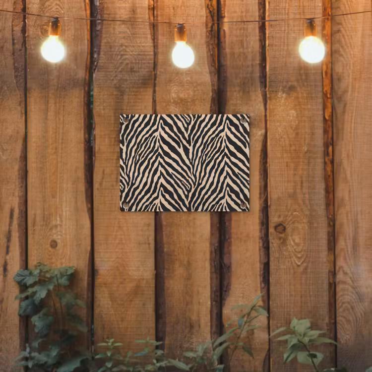 Zebra - Klassiek - Zwart tuinposter los doek klein 239 -sfeer1