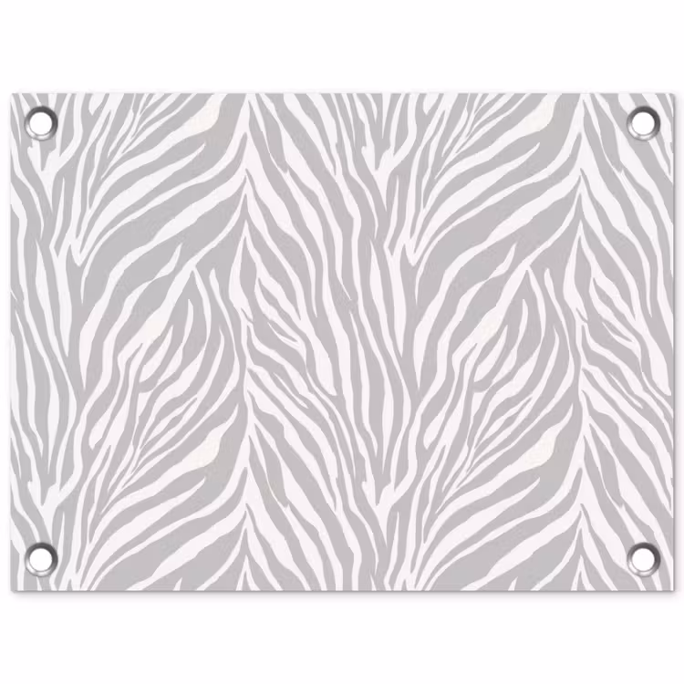Zebra - Motief - Grijs tuinposter los doek klein 239 -3d