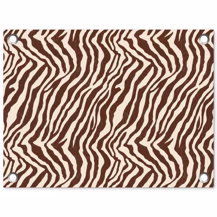 Zebra - Patroon - Zwart - Wit tuinposter los doek klein 239 -3d