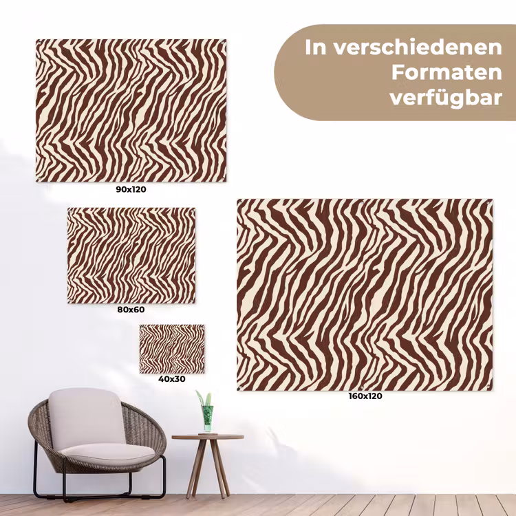 Zebra - Patroon - Zwart - Wit tuinposter los doek klein 239 -Xsfeer9_DE