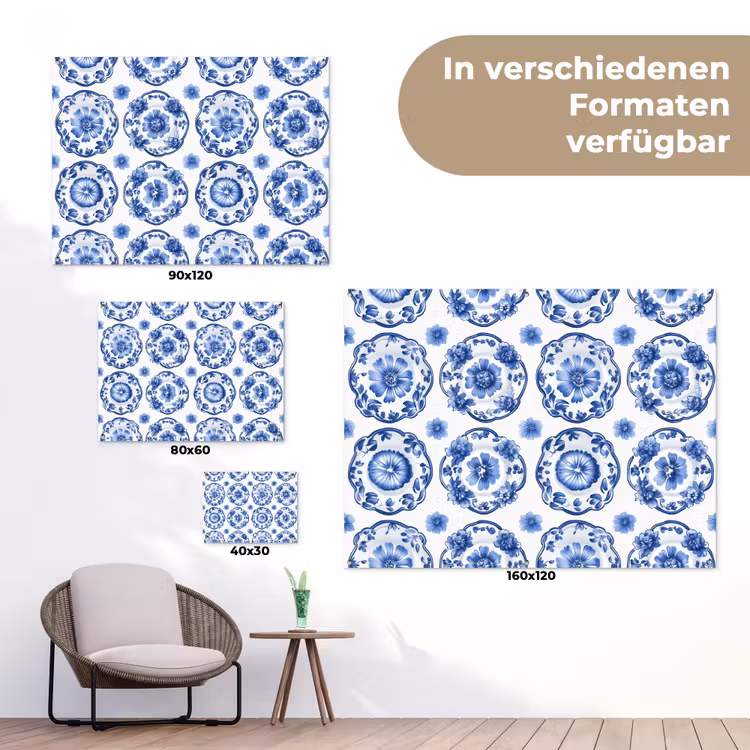 Sierborden - Bloemen - Blauw tuinposter los doek klein 239 -Xsfeer9_DE
