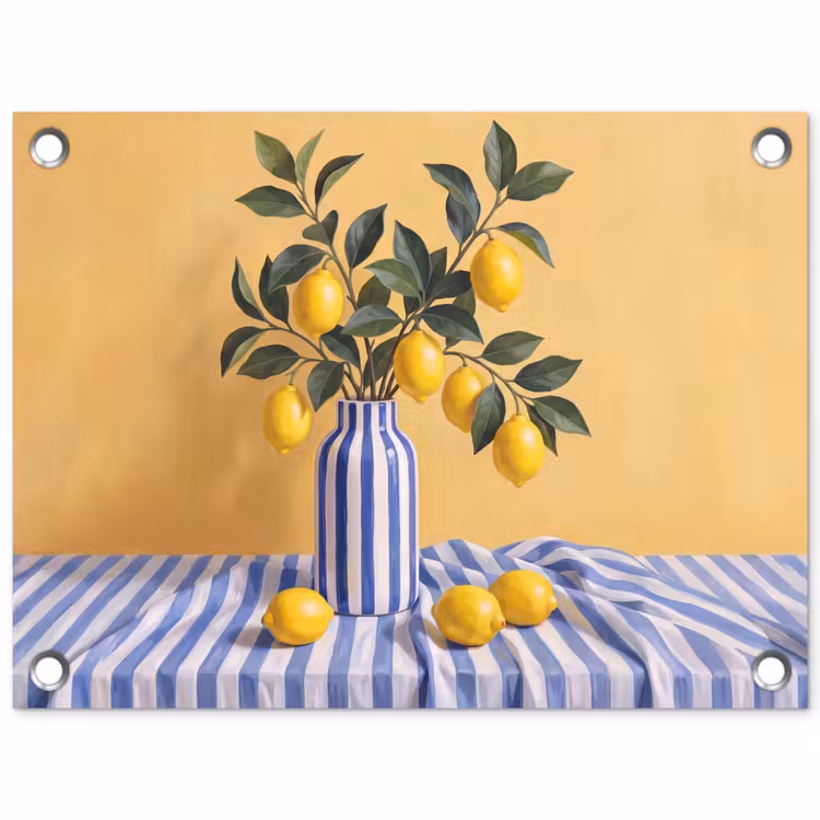 Gartenposter - Zitrone – Stillleben – Modern - Citroen - Stilleven - Modern tuinposter los doek klein