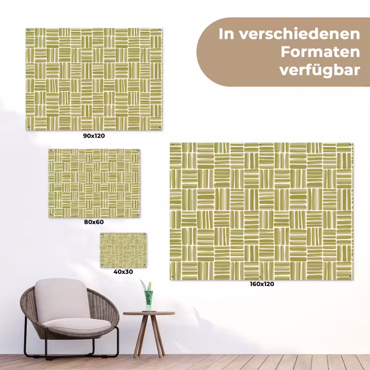 Vlecht - Patroon - Groen tuinposter los doek klein 239 -Xsfeer9_DE