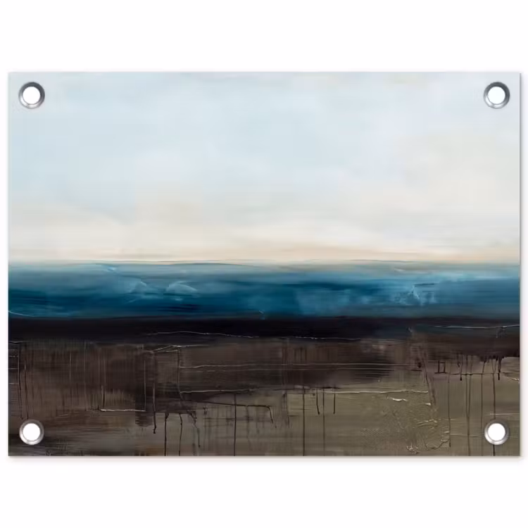 Abstract - Landschap - Horizon - Blauw - Modern tuinposter los doek klein -3d