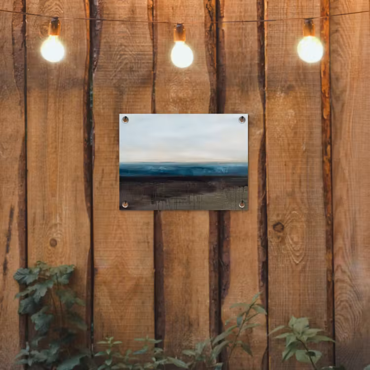 Abstract - Landschap - Horizon - Blauw - Modern tuinposter los doek klein -sfeer1
