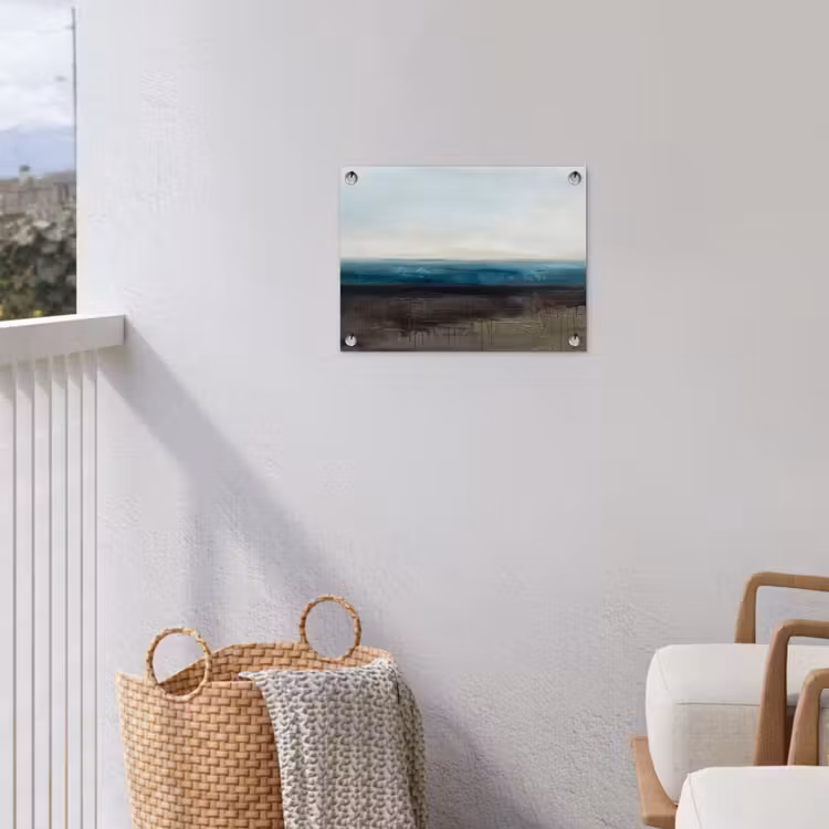 Abstract - Landschap - Horizon - Blauw - Modern tuinposter los doek klein -sfeer8