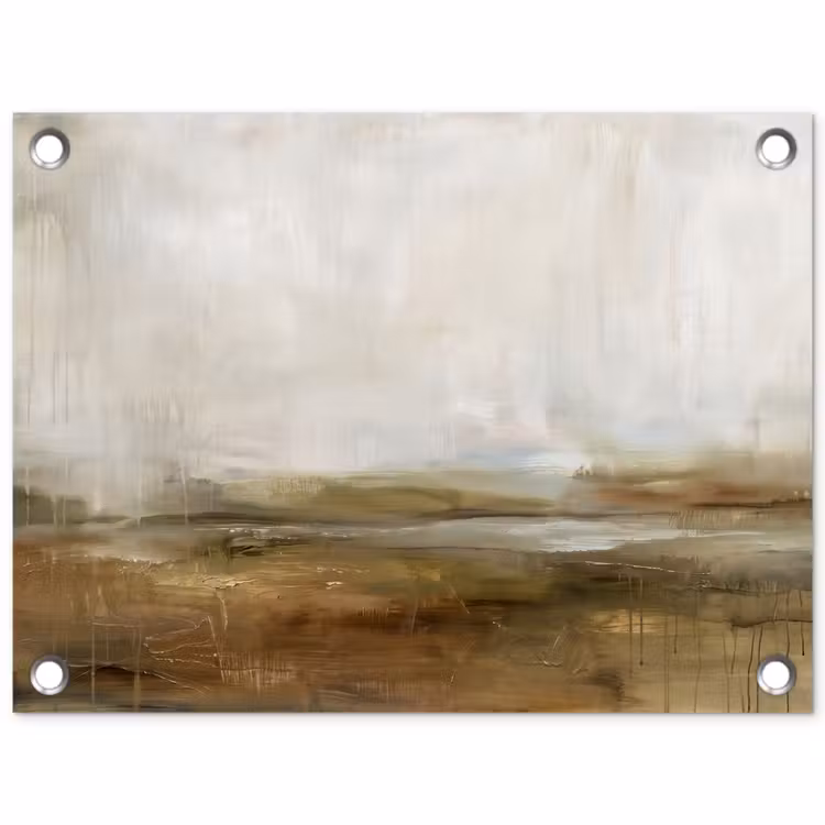 Abstract - Landschap - Natuur - Beige - Bruin tuinposter los doek klein -3d