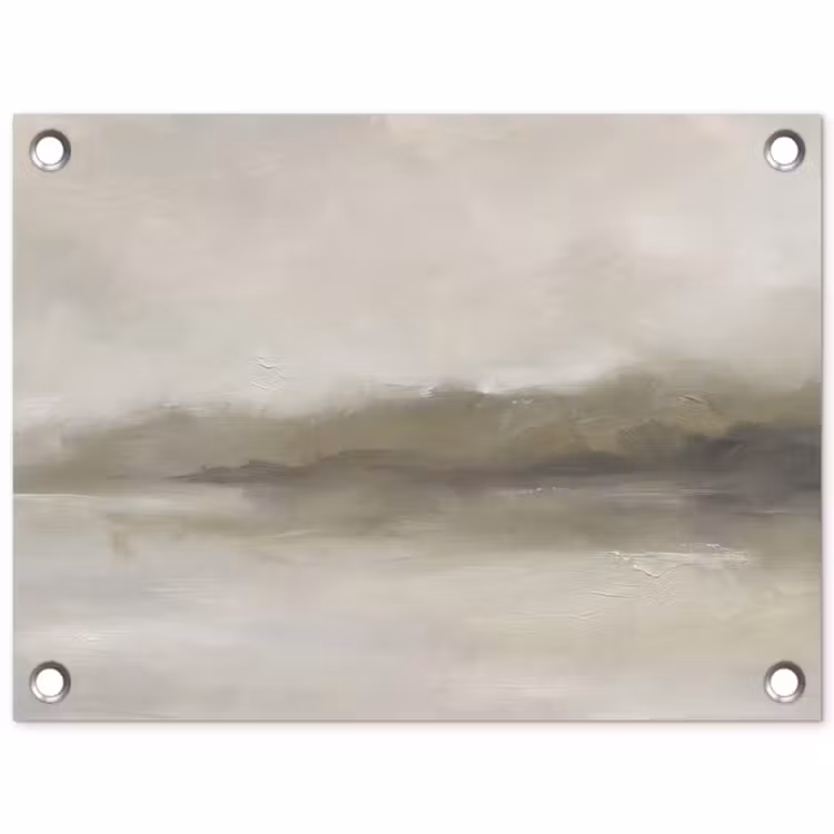 Abstract - Landschap - Nevel - Modern - Grijs tuinposter los doek klein -3d
