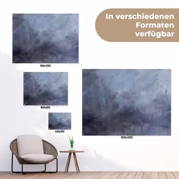 Abstract - Kwaststreken - Modern - Kunst - Grijs tuinposter los doek klein -Xsfeer9_DE