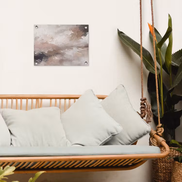 Abstract - Textuur - Kunst - Modern - Beige tuinposter los doek klein -sfeer7