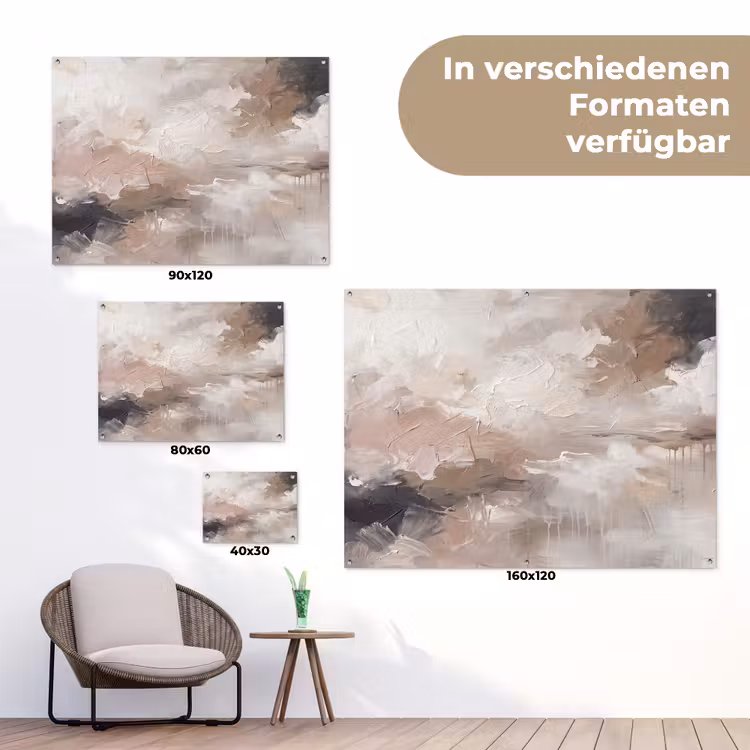 Abstract - Textuur - Kunst - Modern - Beige tuinposter los doek klein -Xsfeer9_DE
