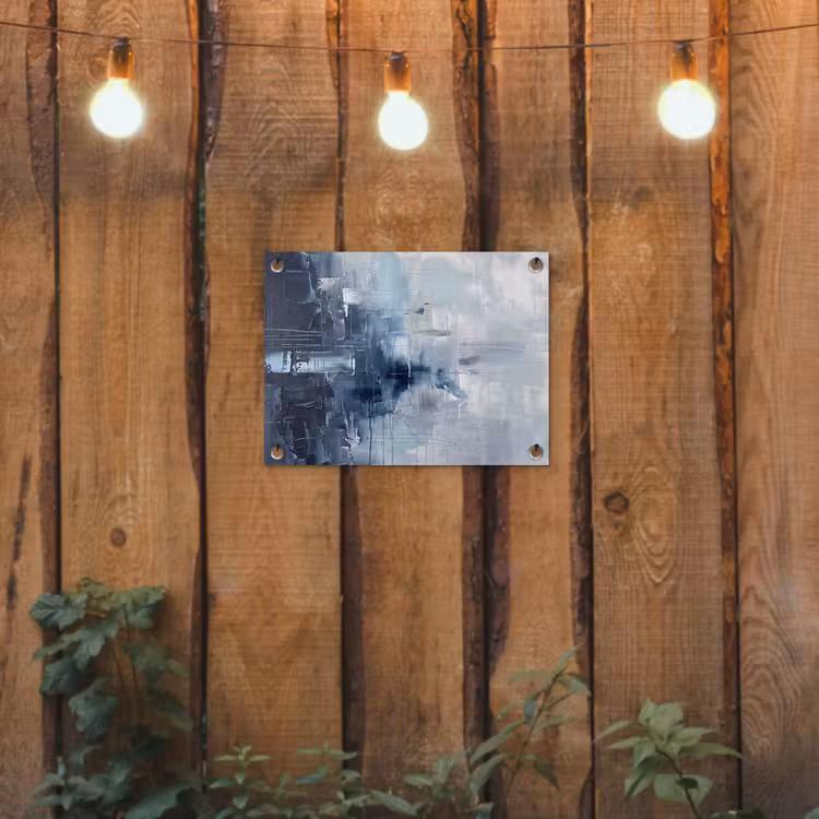 Abstract - Textuur - Kunst - Modern - Blauw tuinposter los doek klein -sfeer1