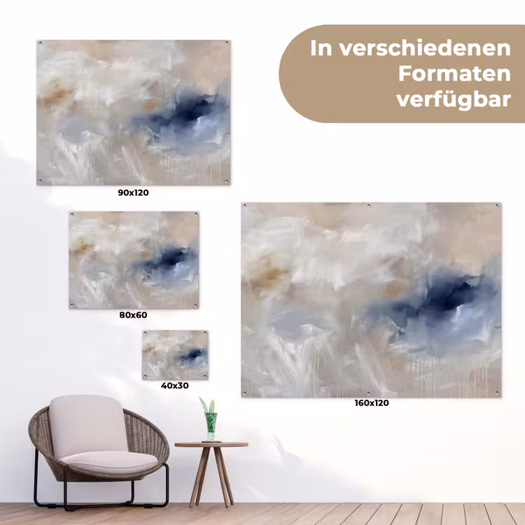 Abstract - Wolken - Sfeer - Modern - Beige tuinposter los doek klein -Xsfeer9_DE