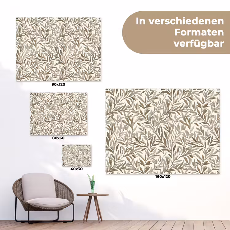 Takken - Botanisch - Taupe tuinposter los doek klein 239 -Xsfeer9_DE