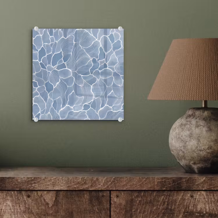 Abstract - Blauw - Bladeren plexiglas 5mm klein -sfeer3