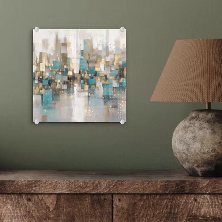 Abstract - Blokken - Goud - Skyline plexiglas 5mm klein -sfeer3