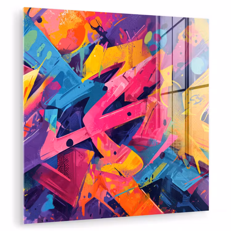 Abstract - Vormen - Kleurrijk plexiglas 5mm klein -zzzproduct_nieuw
