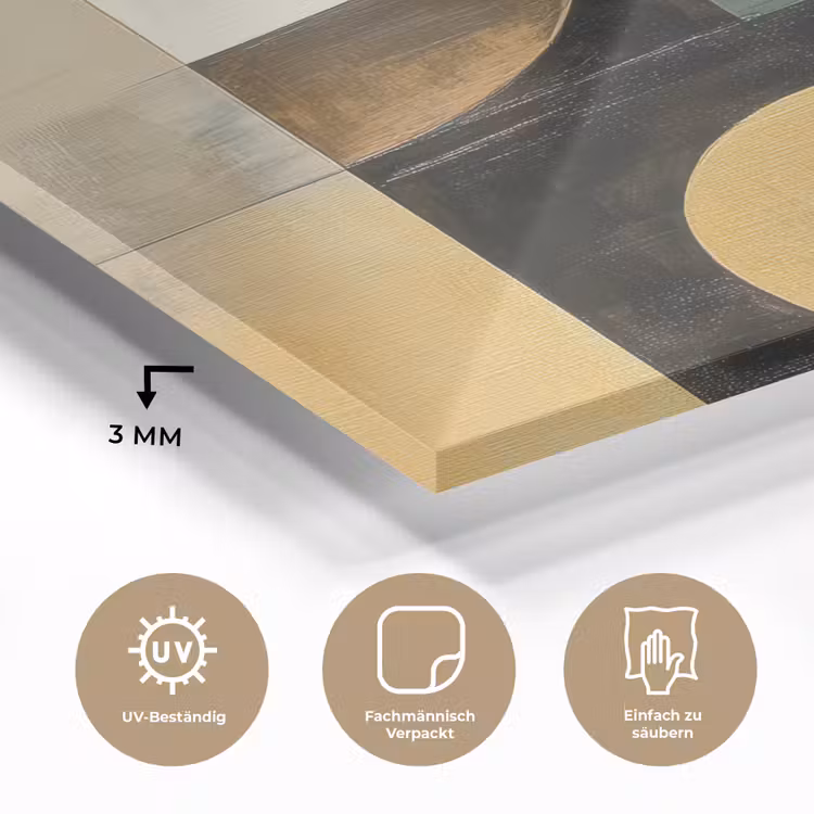 Abstract - Goud - Brons - Vormen - Geometrisch plexiglas 5mm klein -wsfeer2_DE