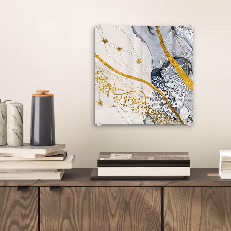 Abstract - Goud - Natuur - Kunst plexiglas 5mm klein -sfeer1