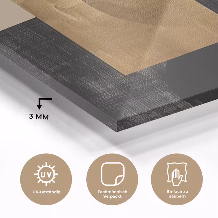 Abstract - Goud - Zwart - Kunst plexiglas 5mm klein -wsfeer2_DE