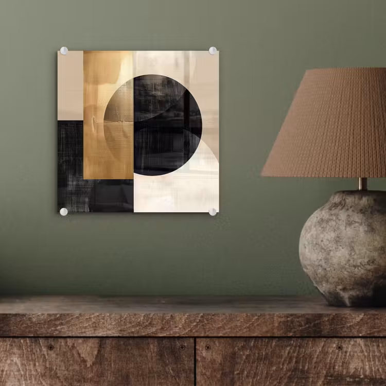 Abstract - Goud - Zwart - Kunst plexiglas 5mm klein -sfeer3