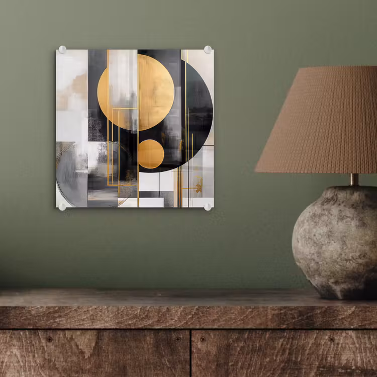 Abstract - Goud - Zilver - Vormen - Aesthetic - Modern plexiglas 5mm klein -sfeer3