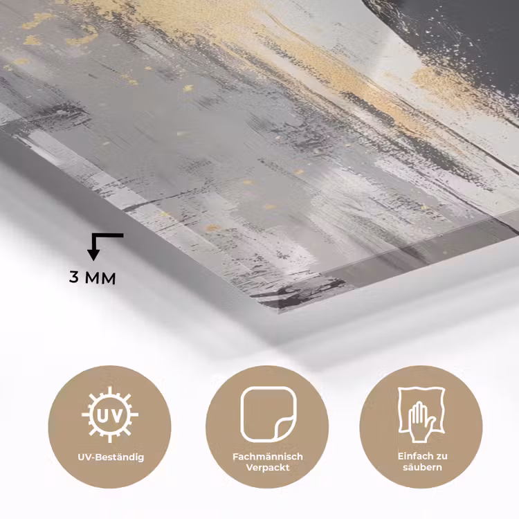 Abstract - Hert - Gewei - Goud plexiglas 5mm klein -wsfeer2_DE
