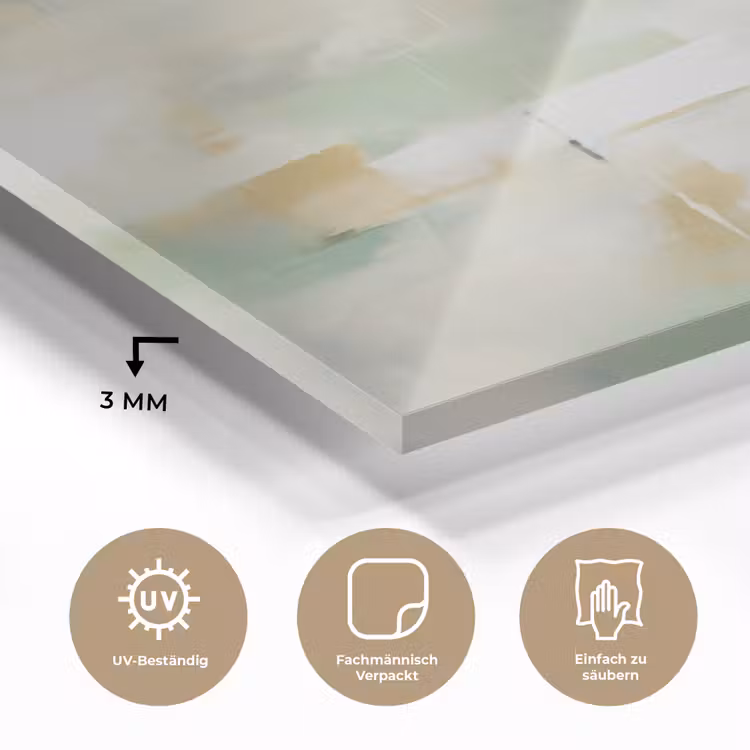 Abstract - Kunst - Wit - Groen - Modern plexiglas 5mm klein -wsfeer2_DE