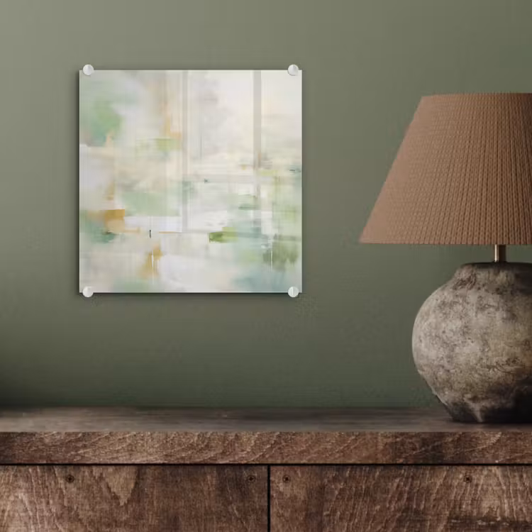 Abstract - Kunst - Wit - Groen - Modern plexiglas 5mm klein -sfeer3