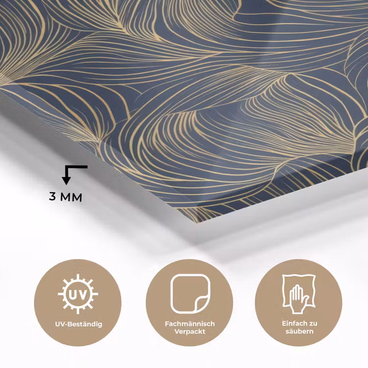 Abstract - Lijnen - Blauw - Goud plexiglas 5mm klein 11 -wsfeer2_DE
