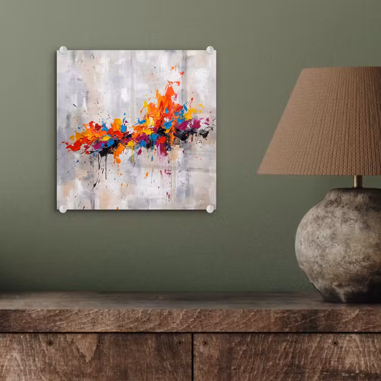 Abstract - Schilderij - Kleurrijk - Dynamisch plexiglas 5mm klein -sfeer3