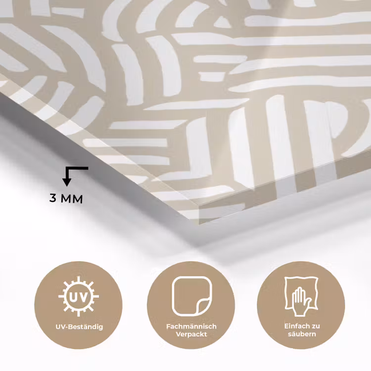 Abstract - Modern - Beige plexiglas 5mm klein 11 -wsfeer2_DE