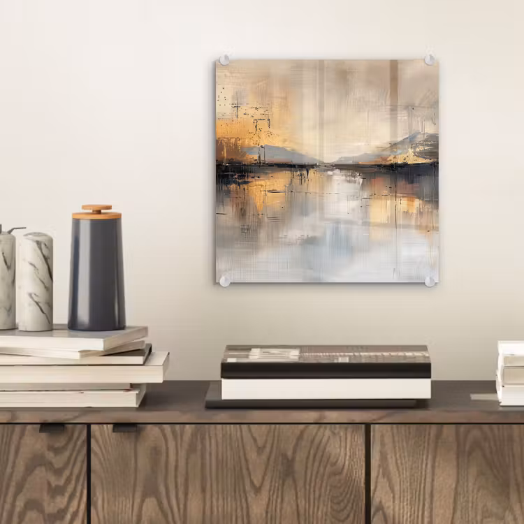 Abstract - Modern - Beige - Aesthetic - Goud plexiglas 5mm klein -sfeer1