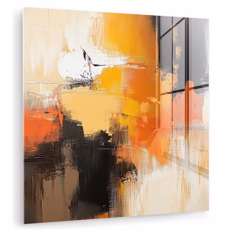 Abstract - Modern - Verflook - Herfst kleuren - Oranje plexiglas 5mm klein -zzzproduct_nieuw