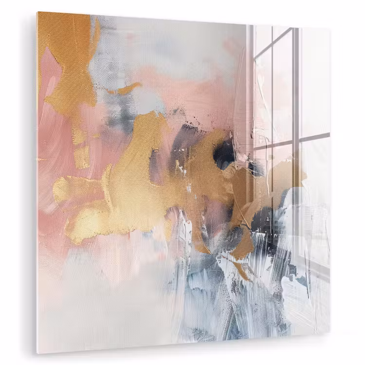 Abstract - Pastel kleuren - Goud - Modern - Aesthetic plexiglas 5mm klein -zzzproduct_nieuw