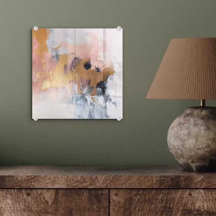 Abstract - Pastel kleuren - Goud - Modern - Aesthetic plexiglas 5mm klein -sfeer3