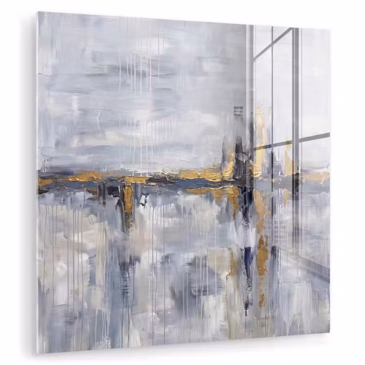 Abstract - Structuur - Goud - Grijs - Modern plexiglas 5mm klein -zzzproduct_nieuw
