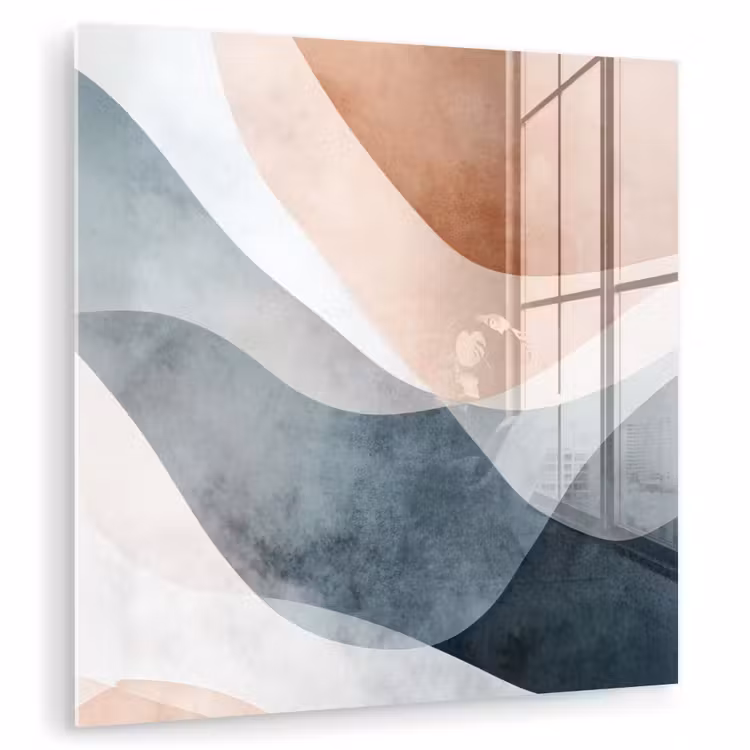 Abstract - Golven - Blauw plexiglas 5mm klein -zzzproduct_nieuw