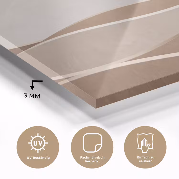 Abstract - Golven - Modern - Beige plexiglas 5mm klein -wsfeer2_DE