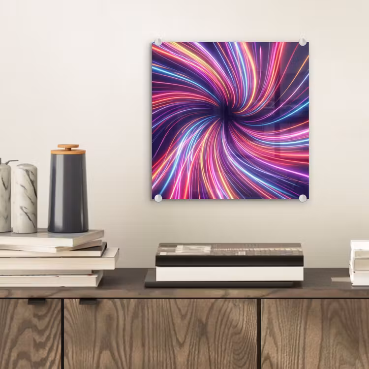 Abstract - Swirl - Futuristic - Neon plexiglas 5mm klein -sfeer1