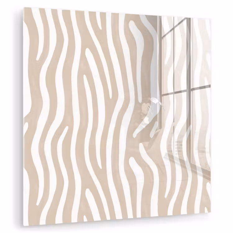 Abstract - Zebra - Beige plexiglas 5mm klein 11 -zzzproduct_nieuw