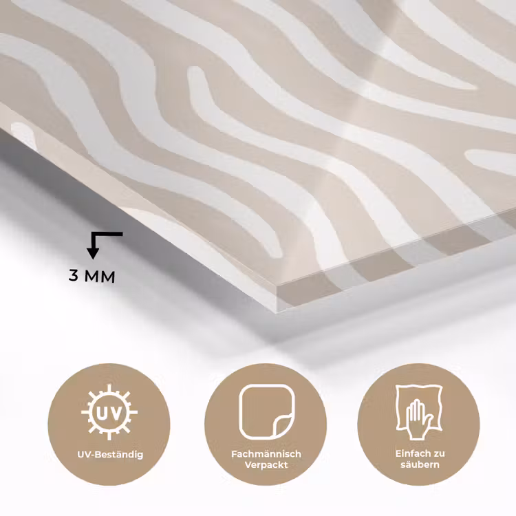Abstract - Zebra - Beige plexiglas 5mm klein 11 -wsfeer2_DE
