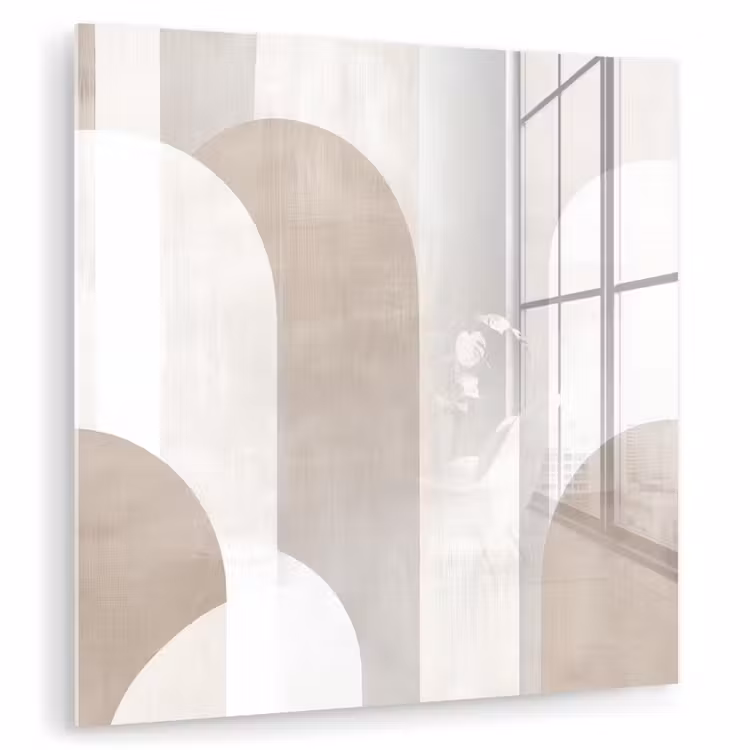 Abstracte bogen - Modern - Beige plexiglas 5mm klein -zzzproduct_nieuw