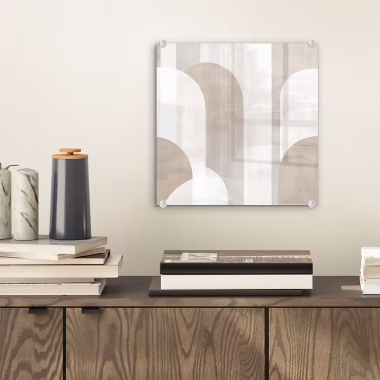 Abstracte bogen - Modern - Beige plexiglas 5mm klein -sfeer1