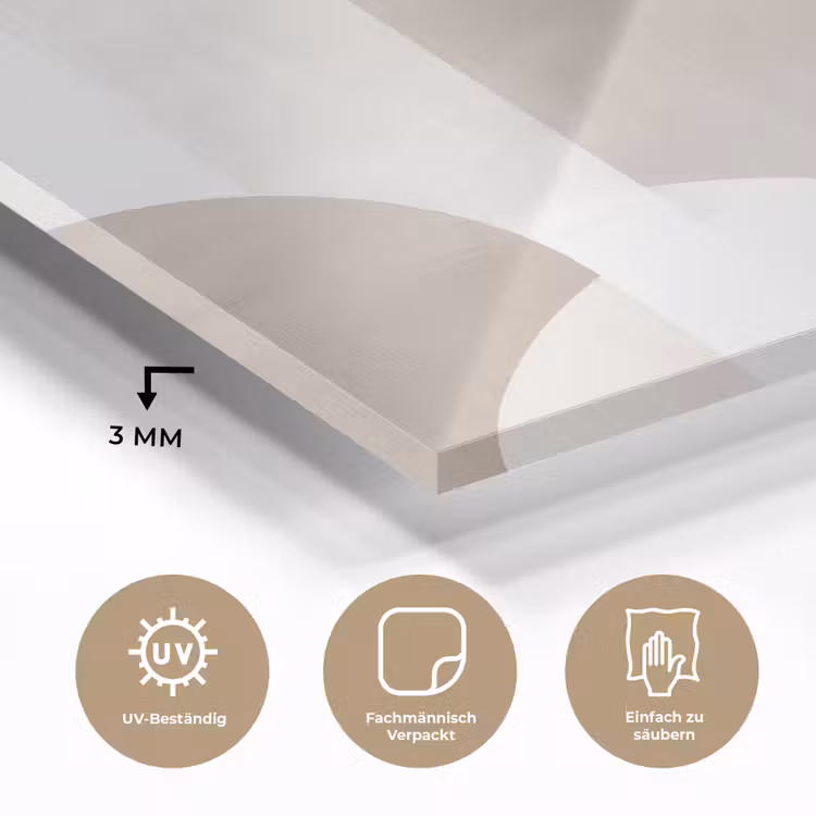 Abstracte bogen - Modern - Beige plexiglas 5mm klein -wsfeer2_DE