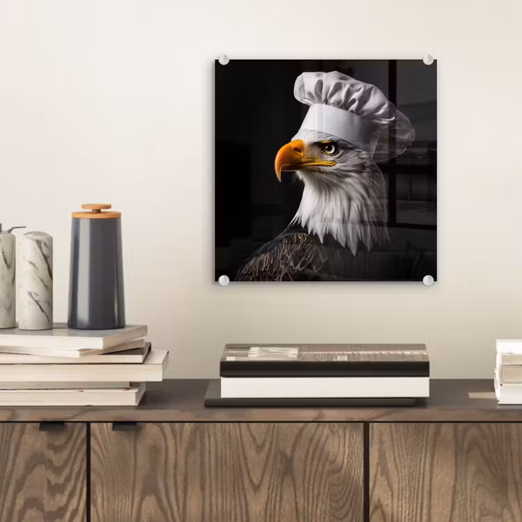 Arend -Amerika - Koksmuts - Vogel - Stoer plexiglas 5mm klein -sfeer1