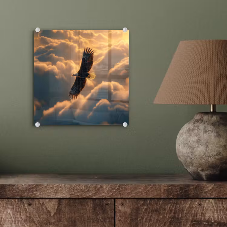 Adelaar - Wolken - Zon plexiglas 5mm klein -sfeer3