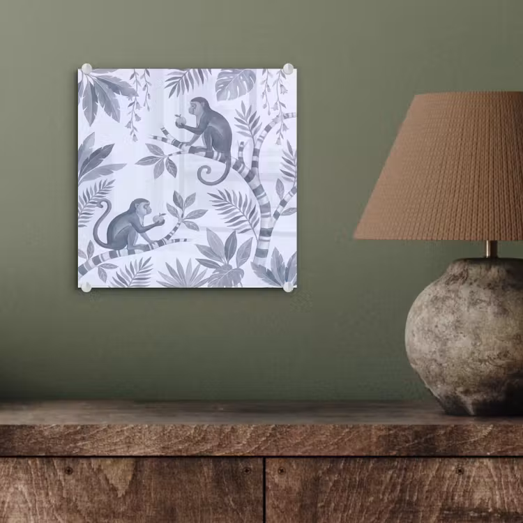 Aap - Boom - Bladeren - Jungle - Illustratie plexiglas 5mm klein -sfeer3