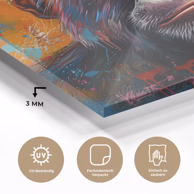 Aap - Gorilla - Graffiti - Dieren - Kleuren plexiglas 5mm klein -wsfeer2_DE